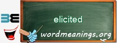 WordMeaning blackboard for elicited